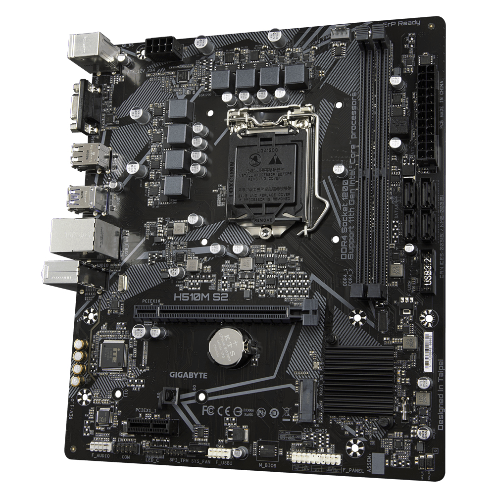 Bekijk afbeelding 3 van Gigabyte 1200 H510M S2 - M.2/VGA/ÂµATX